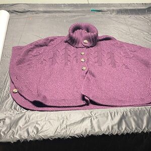 Old Navy Purple Button-Up Poncho